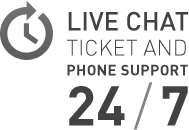 LIVE CHAT TICKET AND PHONE SUPPORT 24/7